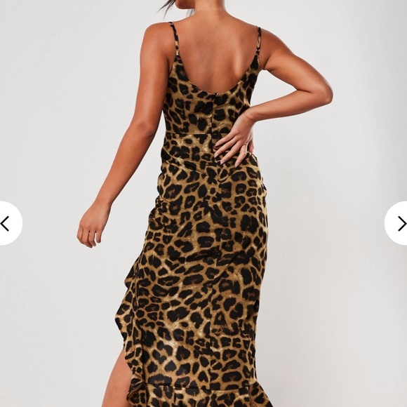Brown leopard midi dress - Picture 2 of 2
